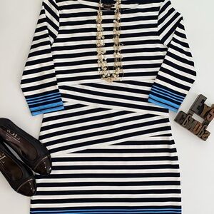 J. McLaughlin for Dillard’s ‘Nicola’ Dress in Multi Striped Print.